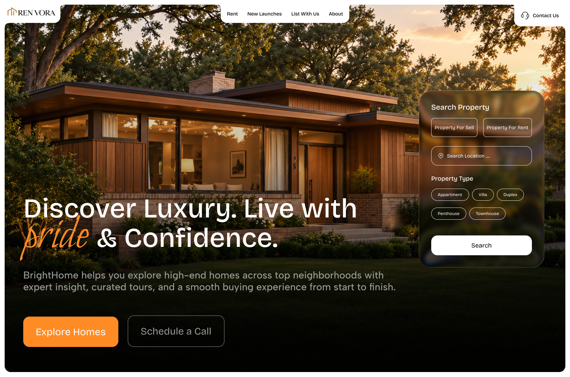 Renvora website experience